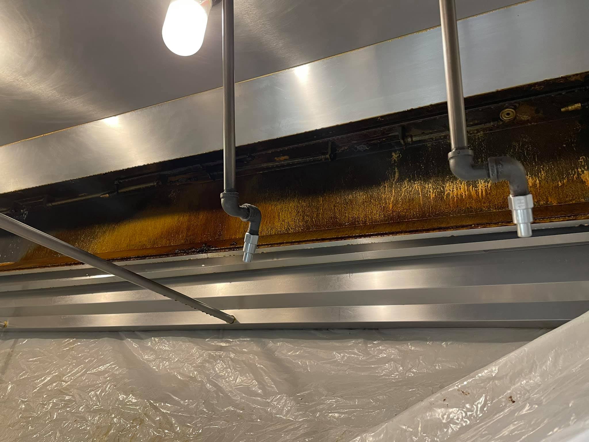 Hood cleaning results - Before (pair 4)